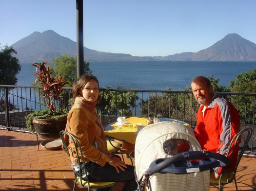Lake Atitlan with Volcanoes